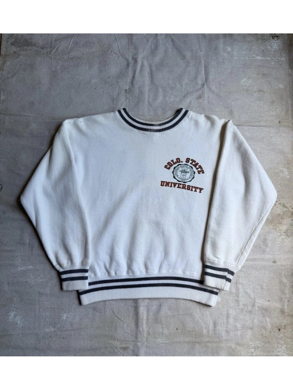 Vintage 50s Champion Running Man Colorado State University Sweatshirt Size Med